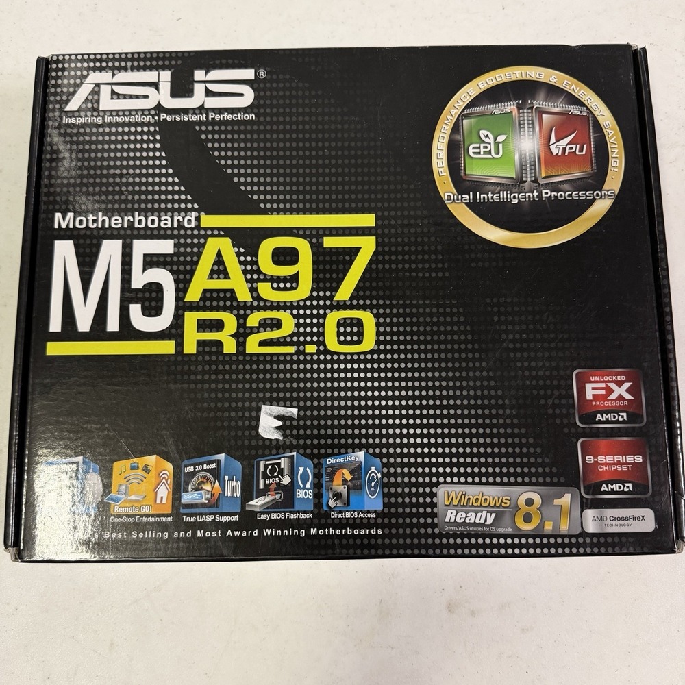 ASUS M5A97 LE R2.0 MOTHERBOARD in original box Untested